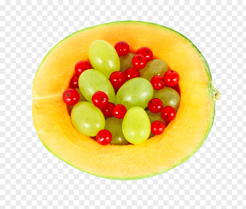 Grapes In Melons Fruit Vegetarian Cuisine Apple PNG