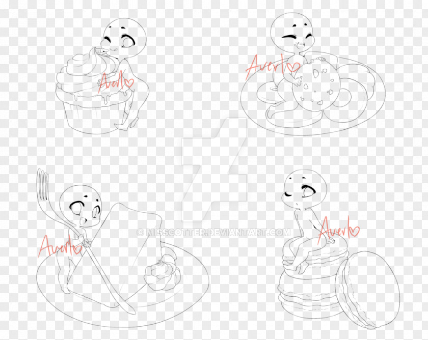 Macaron Cake Sketch Line Art Illustration Clip Ear PNG