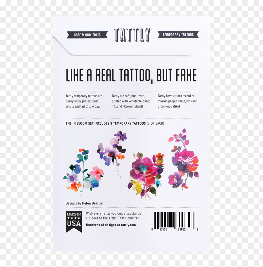 Set Bloom Tattly Paper The Arts Tattoo PNG