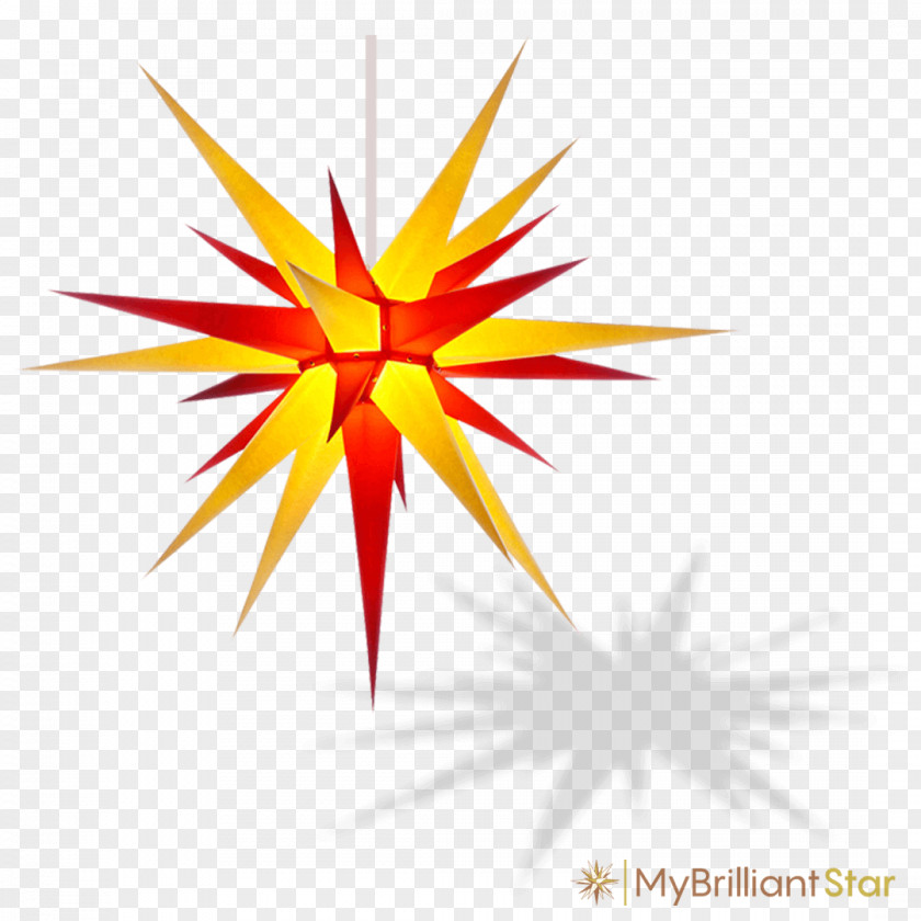 Spring Promotion Paper Moravian Star Yellow Church Red PNG