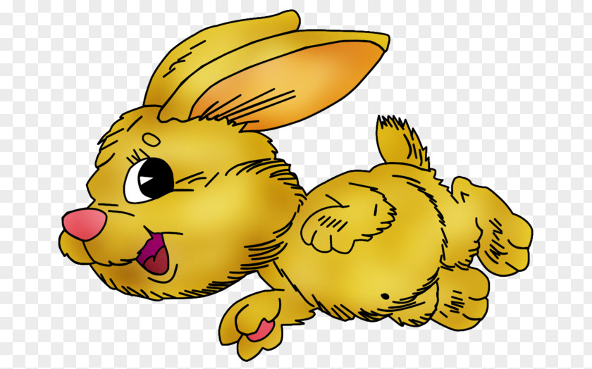 Yellow Bunny Hare Rabbit Easter Clip Art PNG