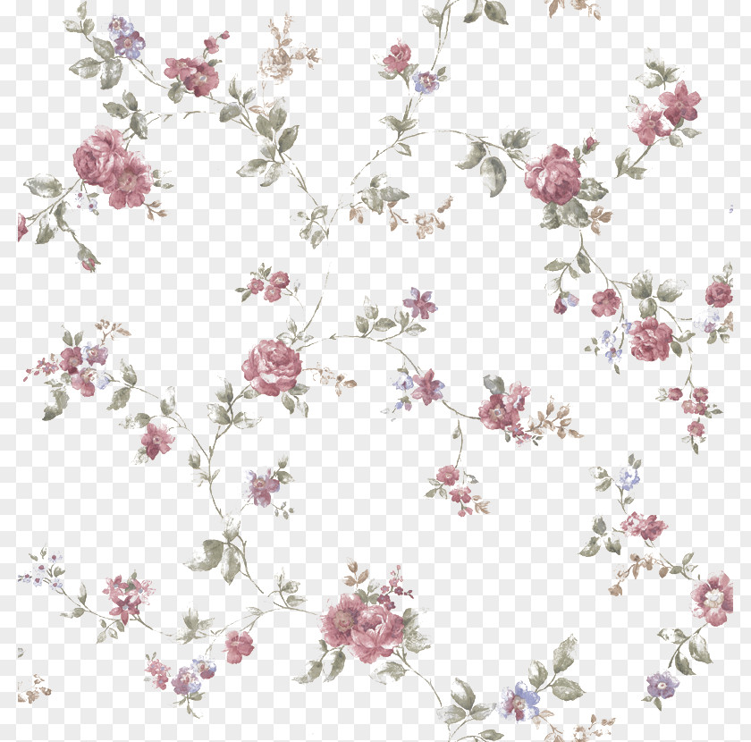 Floral Shading Paper Rose Shabby Chic Flower Wallpaper PNG