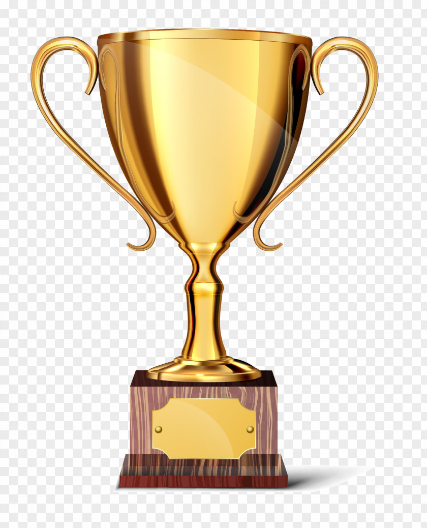 Golden Trophy Cup Clip Art PNG