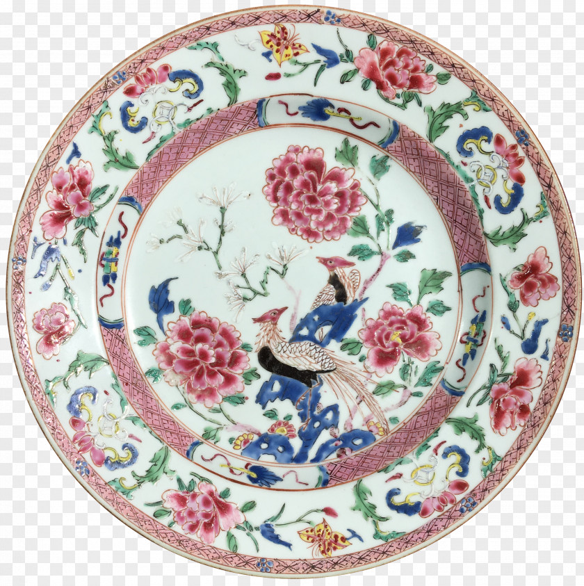 Plate Porcelain Jingdezhen Chinese Ceramics Famille Rose PNG