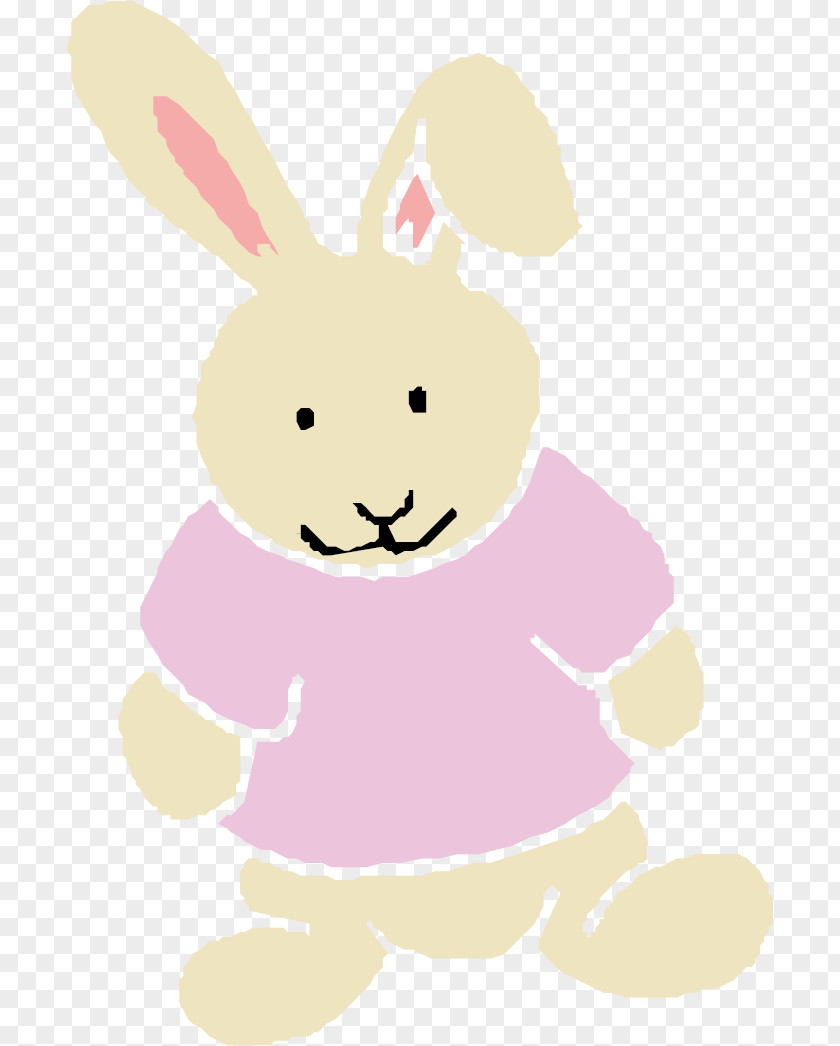 Red Cartoon Cute Little Bunny Toy Rabbit Clip Art PNG