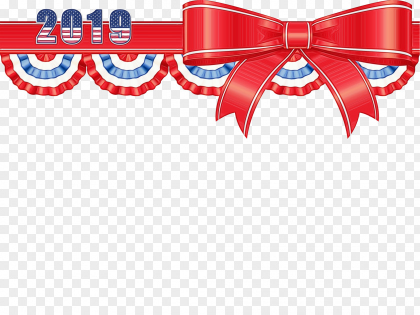 Ribbon Red Fourth Of July Background PNG