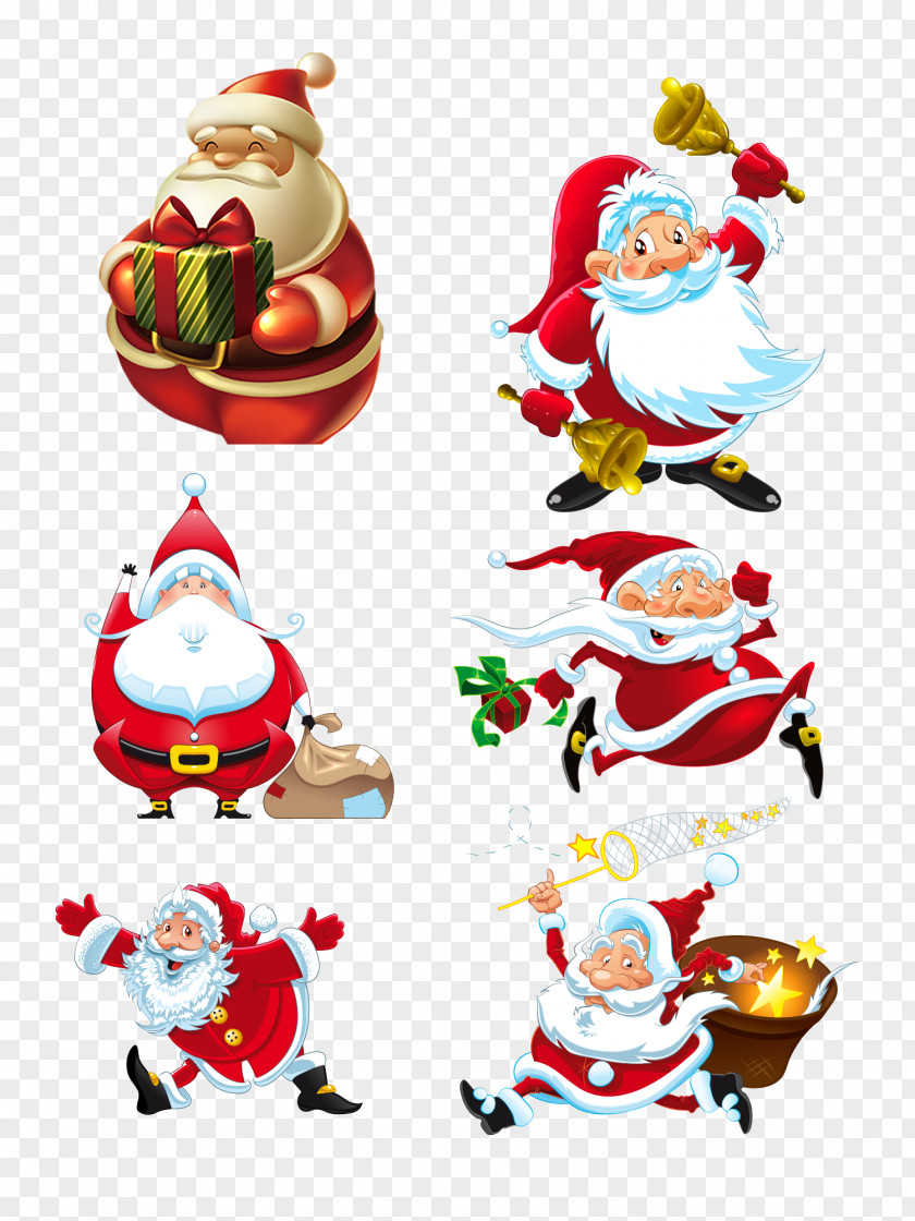 A Large Collection Of Santa Claus Gift Element Claus' Gifts Christmas Ornament PNG