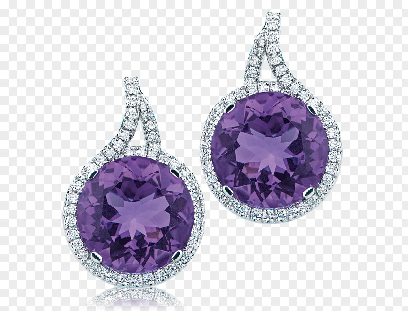 Jewellery Amethyst Earring Gemstone Diamond PNG