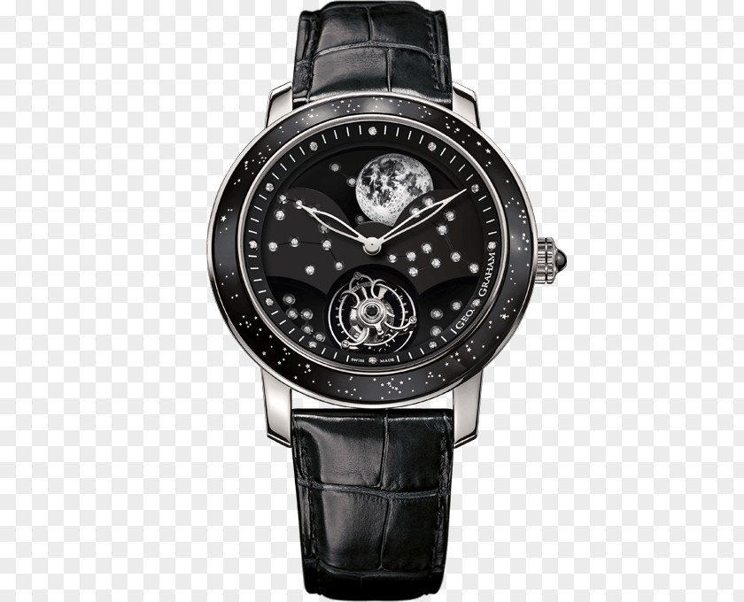 Moon Tourbillon Lunar Phase Orrery Watch PNG