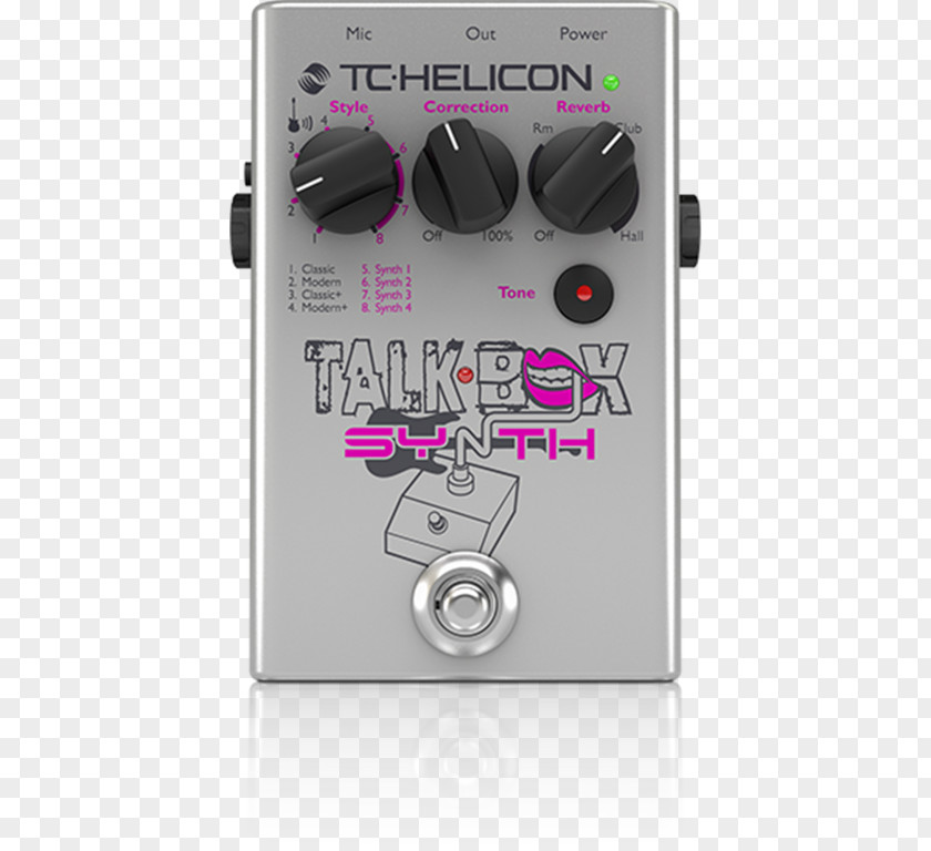 Guitar Effects Processors & Pedals Talk Box TC-Helicon Sound Synthesizers PNG