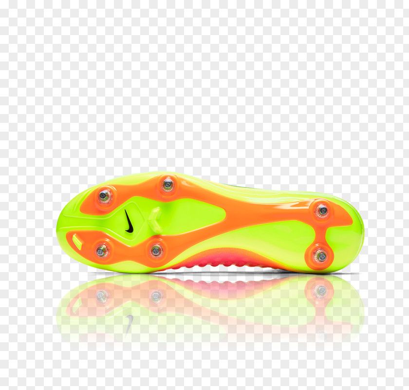 Nike Football Boot Shoe Orange S.A. Flip-flops PNG