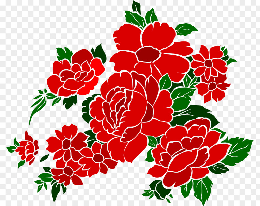 Vintage Flowers Flower Rose Clip Art PNG