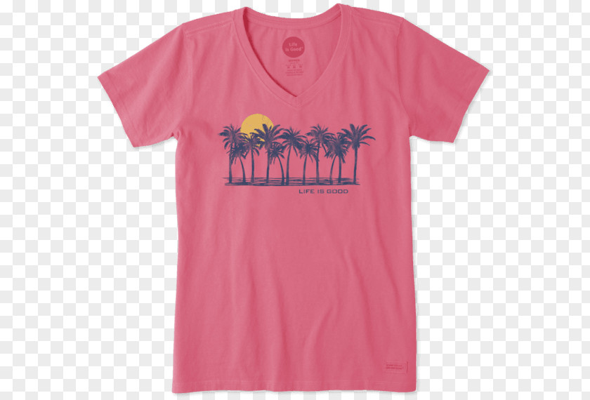 Beach Sunset T-shirt Hoodie Sleeve Top Crew Neck PNG
