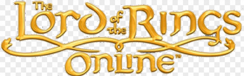 Gold The Lord Of Rings Online Logo Brand Font PNG