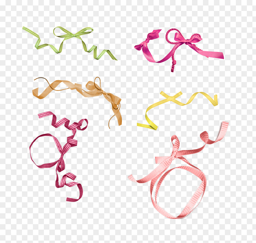 Ribbon Collection Pink Shoelace Knot Clip Art PNG