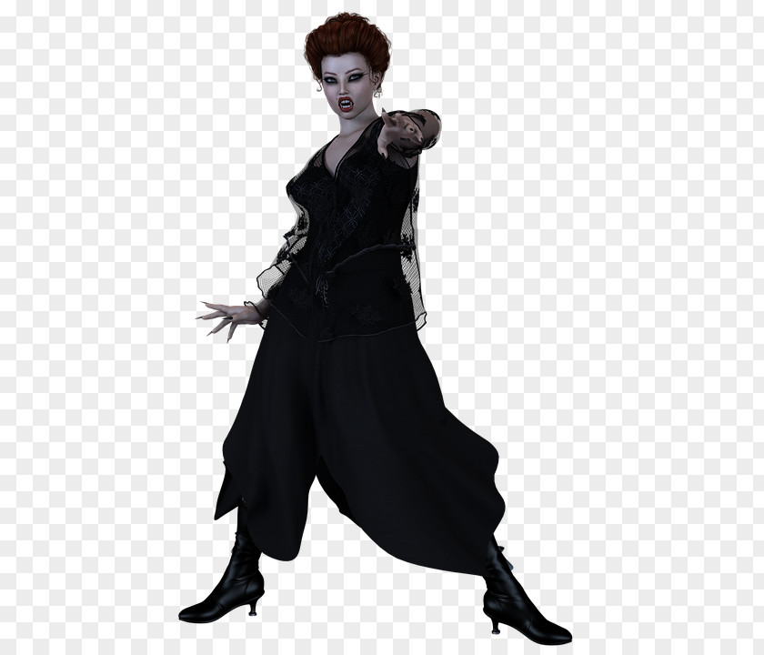 Vampire Gothic Fashion Model PNG