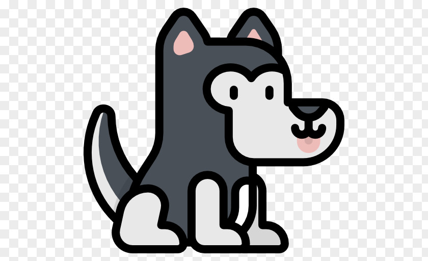 Black And White Dog Like Mammal Snout PNG