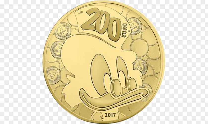 Coin Gold Monnaie De Paris Scrooge McDuck PNG
