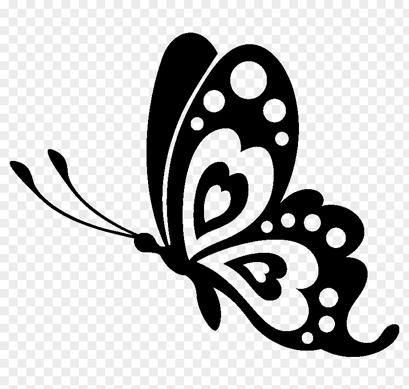 Macaron Vector Butterfly Stencil Silhouette Drawing PNG