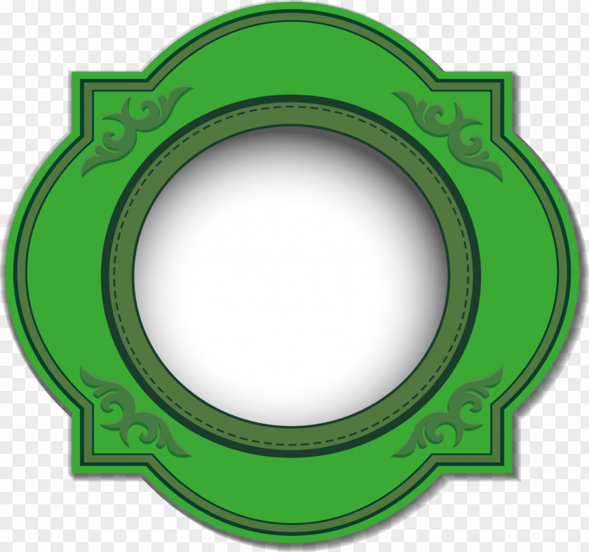 Vector Painted Green Circle Template Calendar PNG