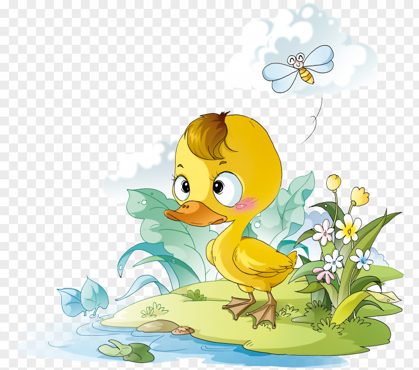 Lovely Duck Walking The Ugly Duckling Thumbelina Cygnini PNG