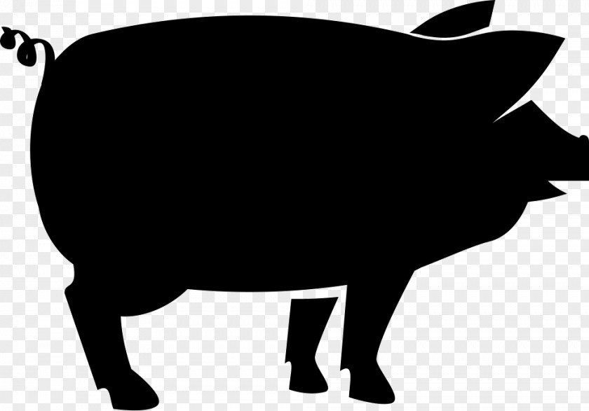 Show Pig Silhouette Livestock Clip Art Daddy Mummy Large White PNG