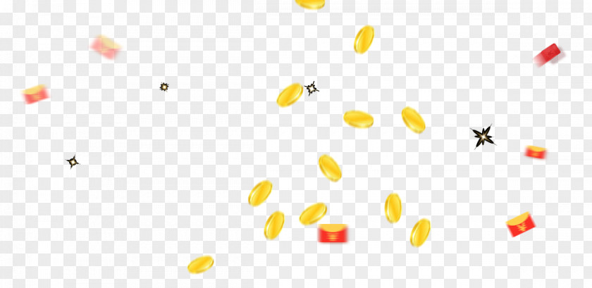 Gold Coin Red Bag Poster Floating Material Envelope PNG