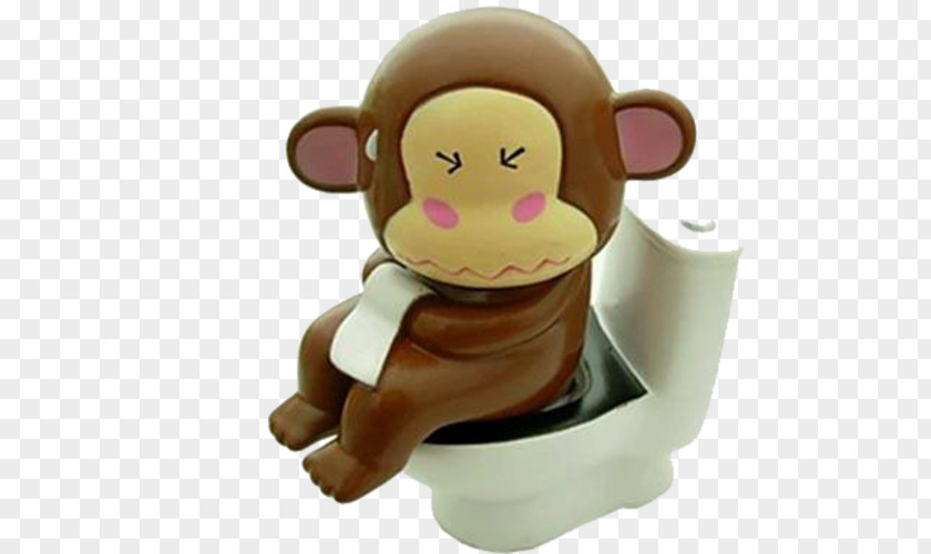 Monkey Constipation Toilet Seat Paper Cartoon Bowl PNG