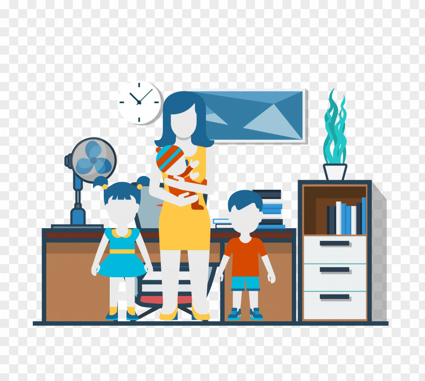 Vector Cartoon Pattern Simple Graphic Family Life Illustration PNG