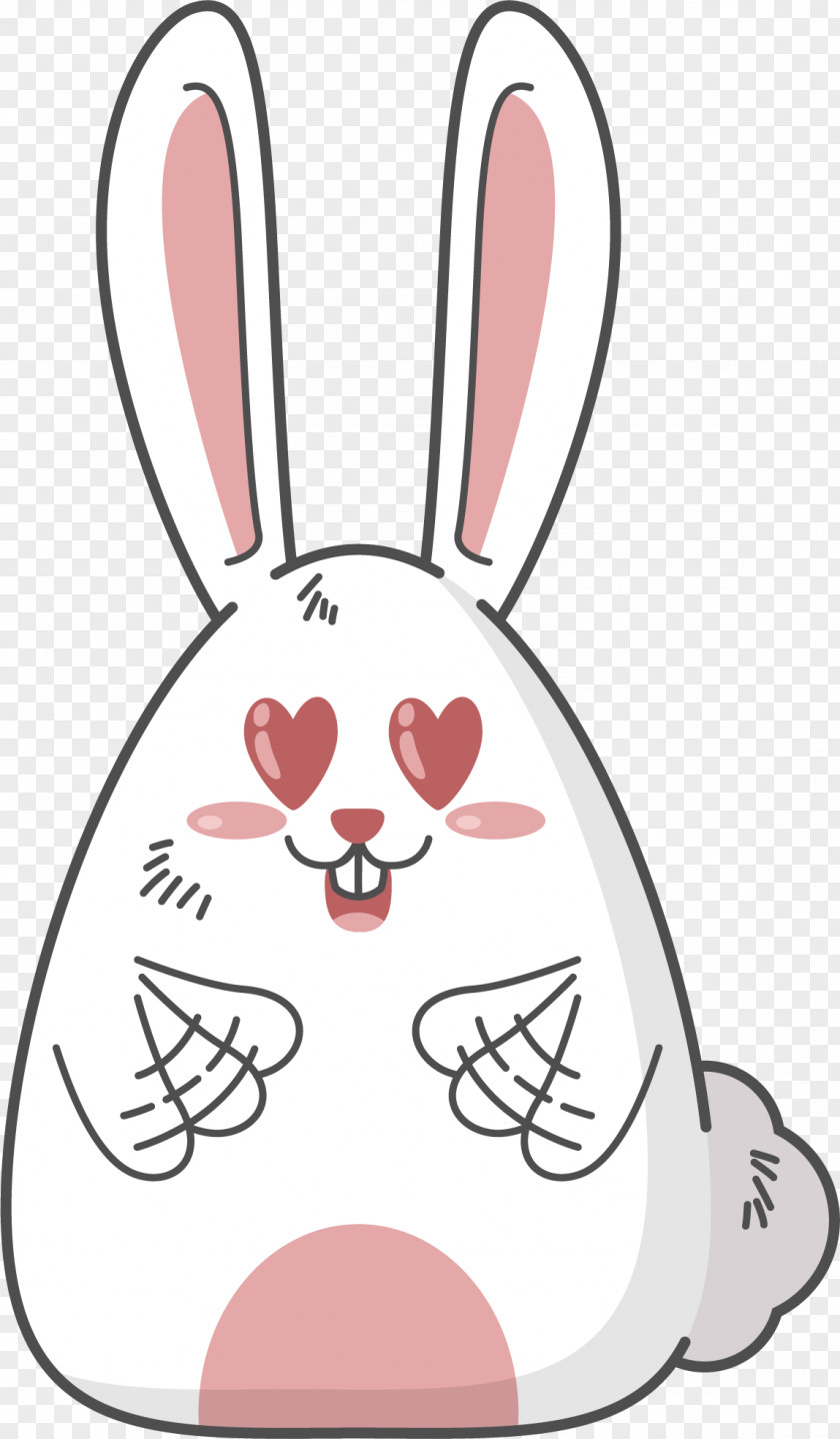 A Little Rabbit In Love White European Leporids PNG