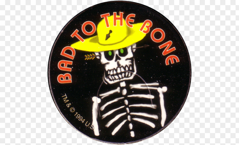 Bad To The Bone Badge Skull Font PNG