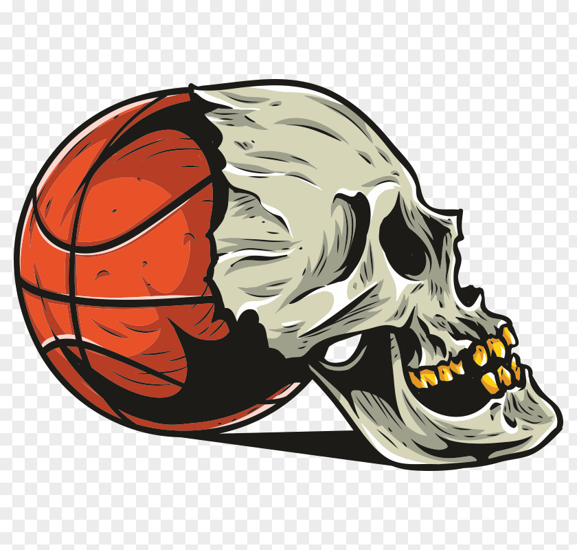 Basketball Sport Skull PNG