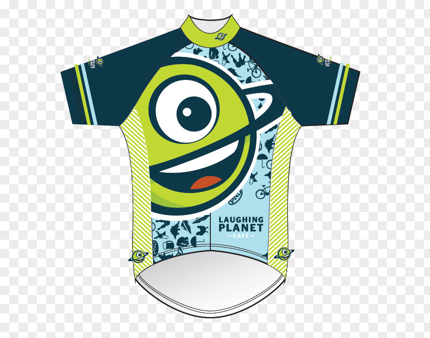 Cycling Jersey T-shirt Laughing Planet Cafe Sports Fan Clothing PNG