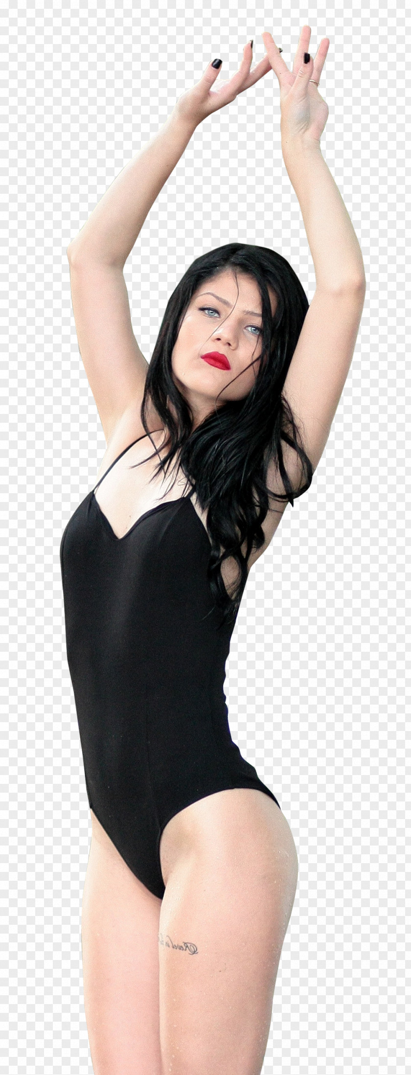 Swimsuit Bikini Woman PNG Woman, Sexy Young Posing In Swimsuit, woman wearing black spaghetti strap monokini clipart PNG