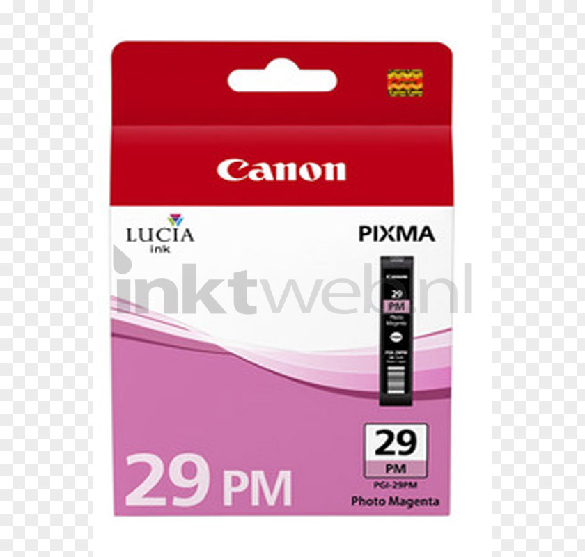 1-pack Photo Magenta Ink Cartridge Canon PGI-29PM InkInk Material PGI 29PM Tank PNG