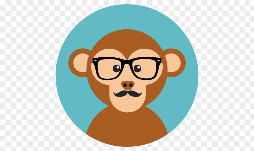 Monkey Animal Tag Vector T-shirt Icon PNG