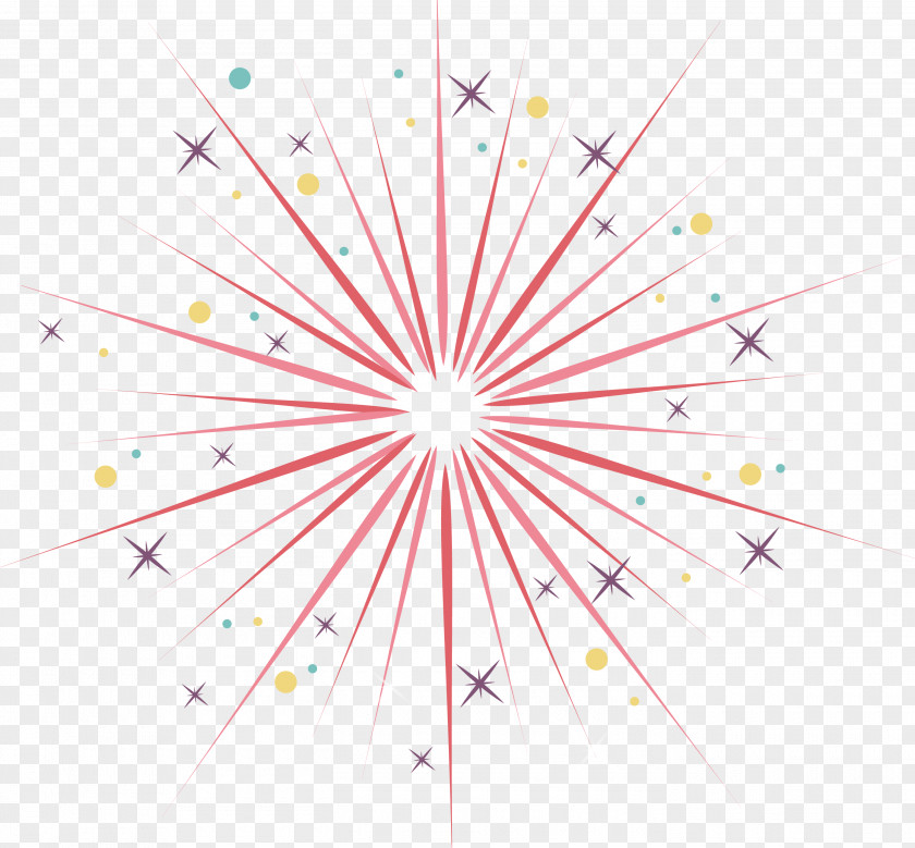 Pink Ray Fireworks Vecteur Euclidean Vector PNG