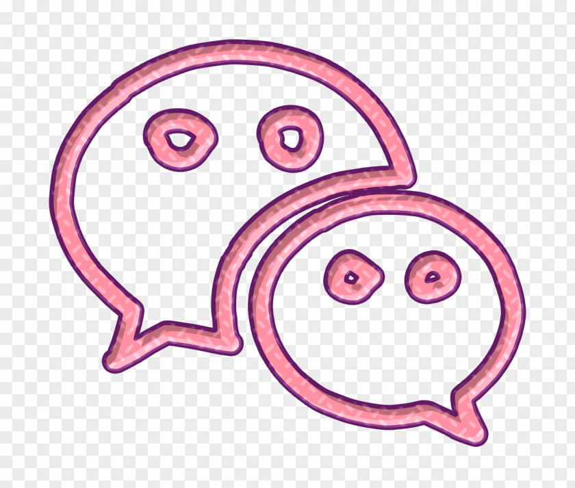 Emoticon Line Art Logo Icon Weixin PNG