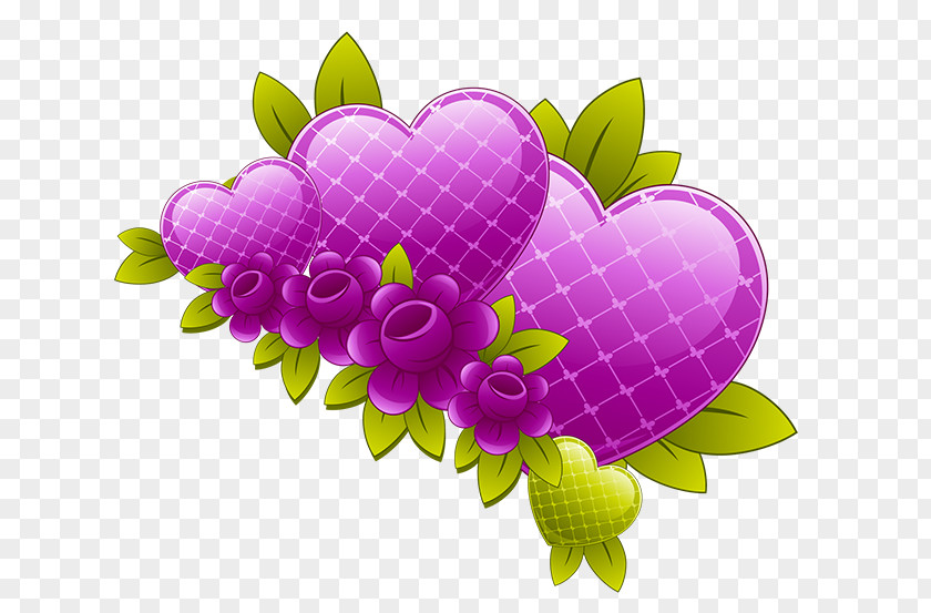 Floral Design Heart Mauve Love Clip Art PNG