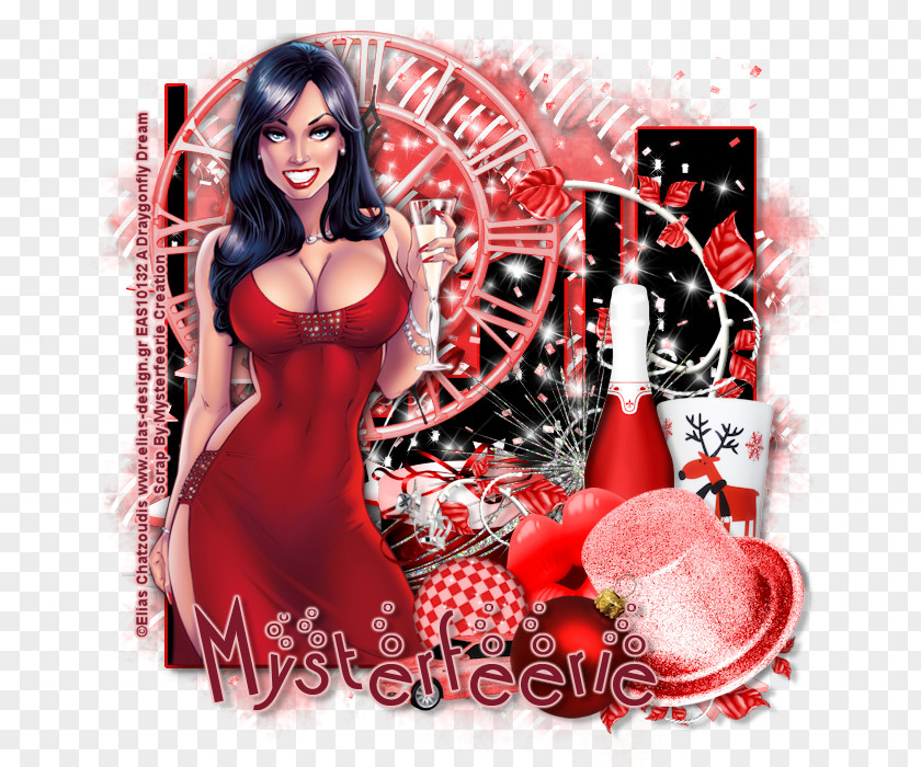Pin-up Girl Advertising Album Cover Blood PNG girl cover Blood, new year label clipart PNG