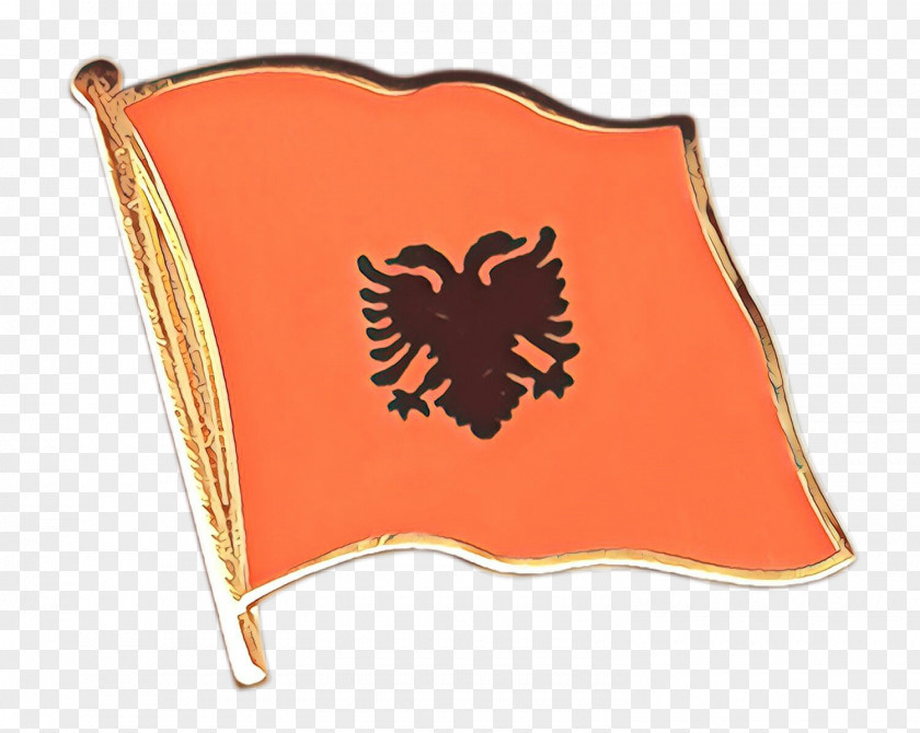 Leaf Orange Flag Background PNG