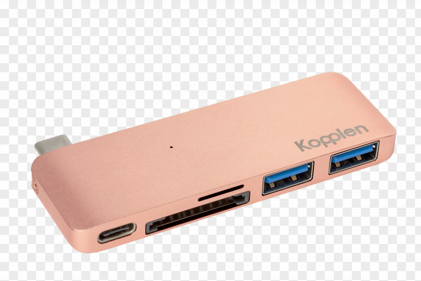 Pink Laptop MacBook Pro Ethernet Hub USB-C USB 3.0 PNG