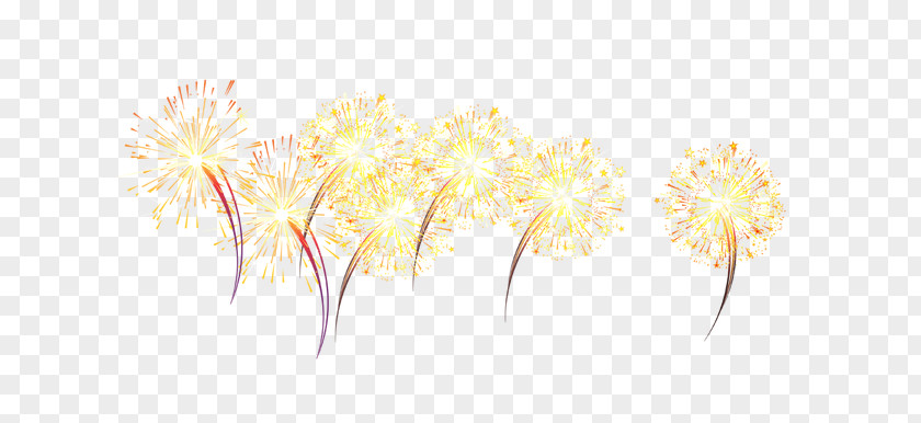 Yellow Fireworks Floral Design Petal Pattern PNG