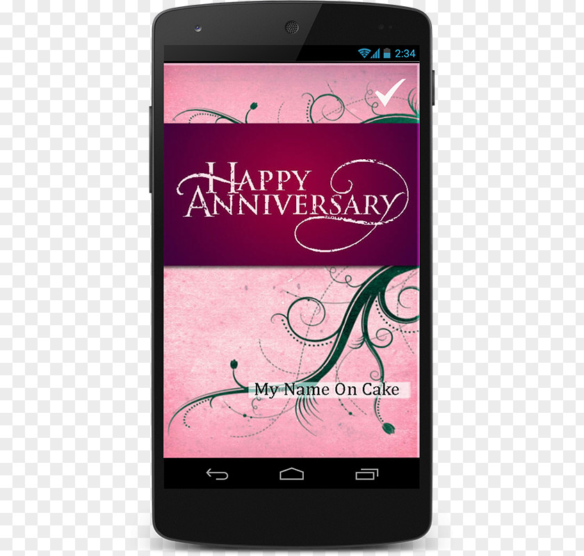 Anniversary Card Feature Phone Smartphone Cake PNG