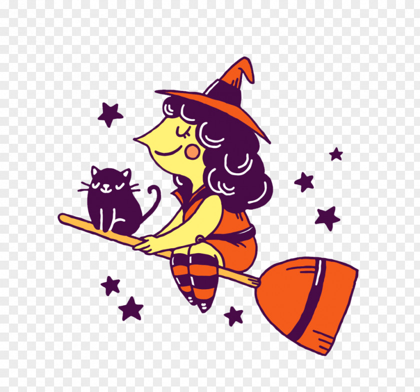 Creative Cartoon Witch Broom Witchcraft Halloween Boszorkxe1ny Magic Mug PNG