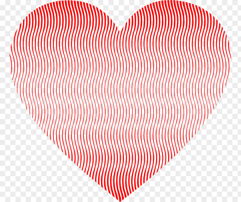 WAVY Heart Line Art Clip PNG