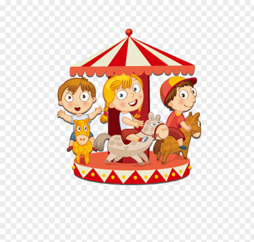 Cartoon Kindergarten Amusement Park Stock Photography Carousel Royalty-free Clip Art PNG