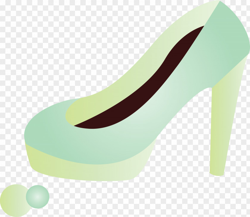 Shoe High-heeled Green Footwear Walking PNG