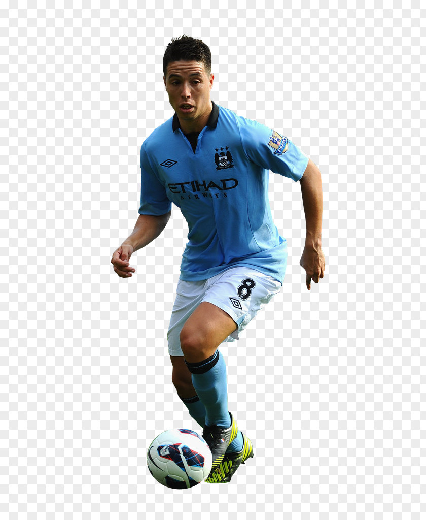 Soccer Action Image Manchester City F.C. Samir Nasri Football Player Rendering PNG