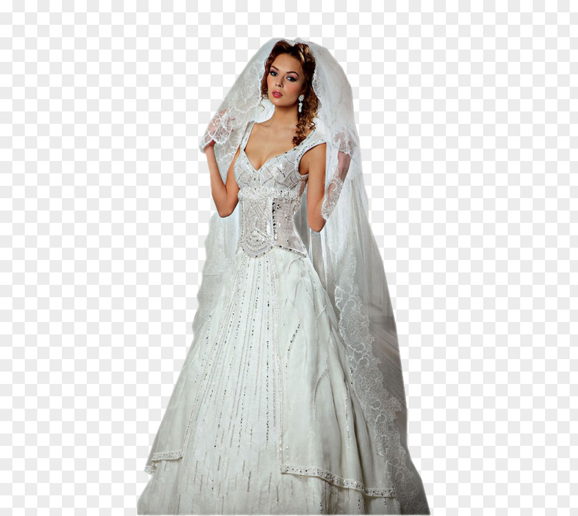 Weddings Married Bride Wedding Dress Veil Marriage PNG